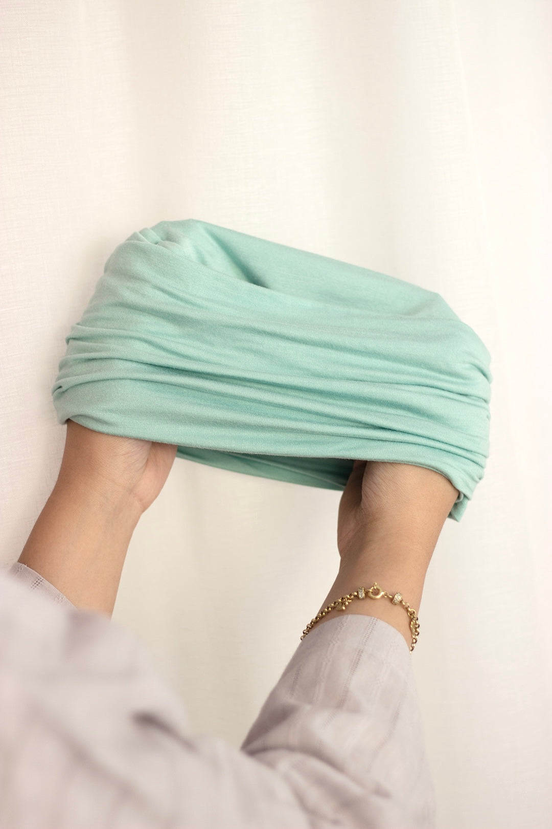 Turquoise “cotton” turban