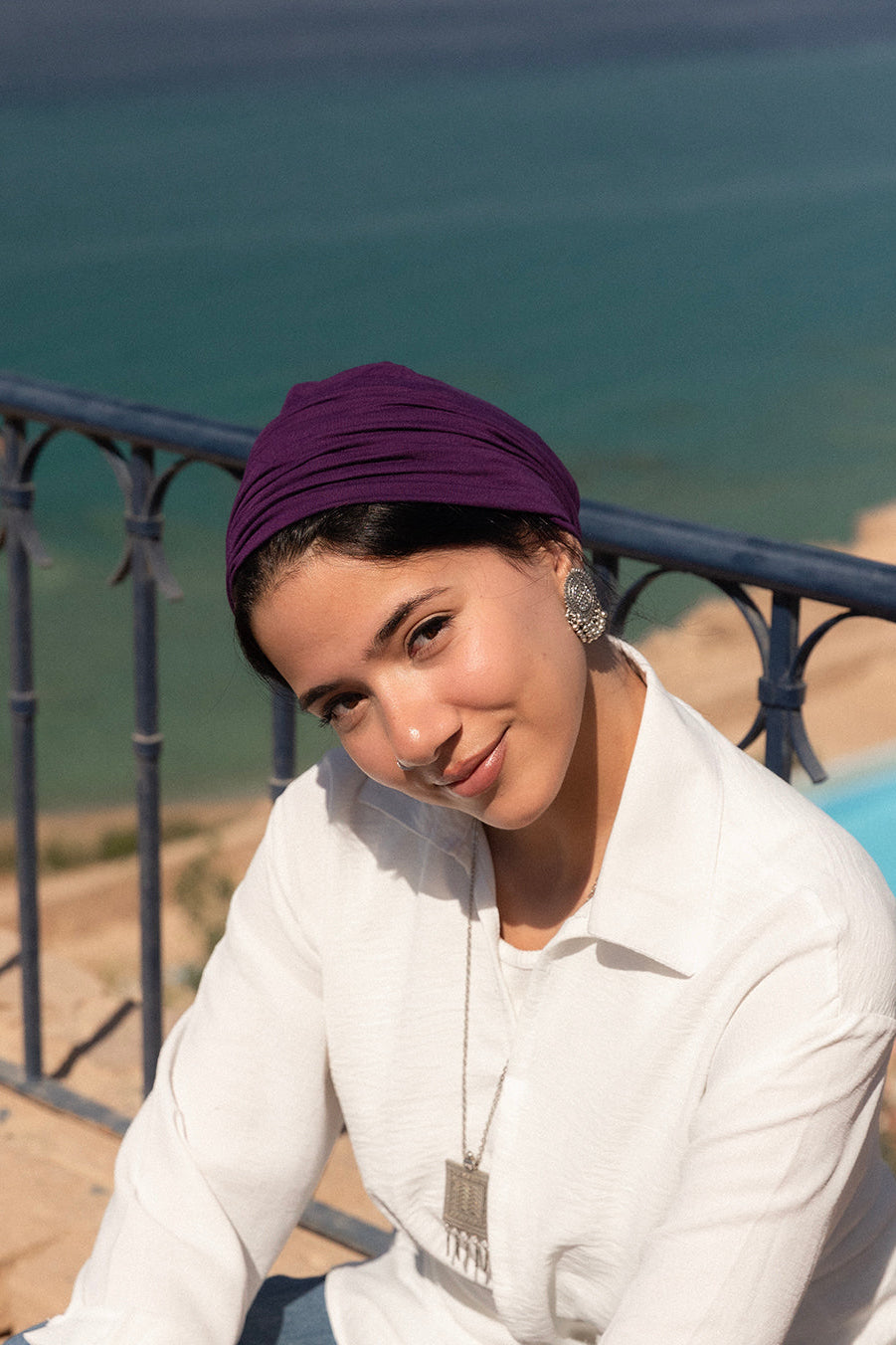 Purple “cotton “ turban