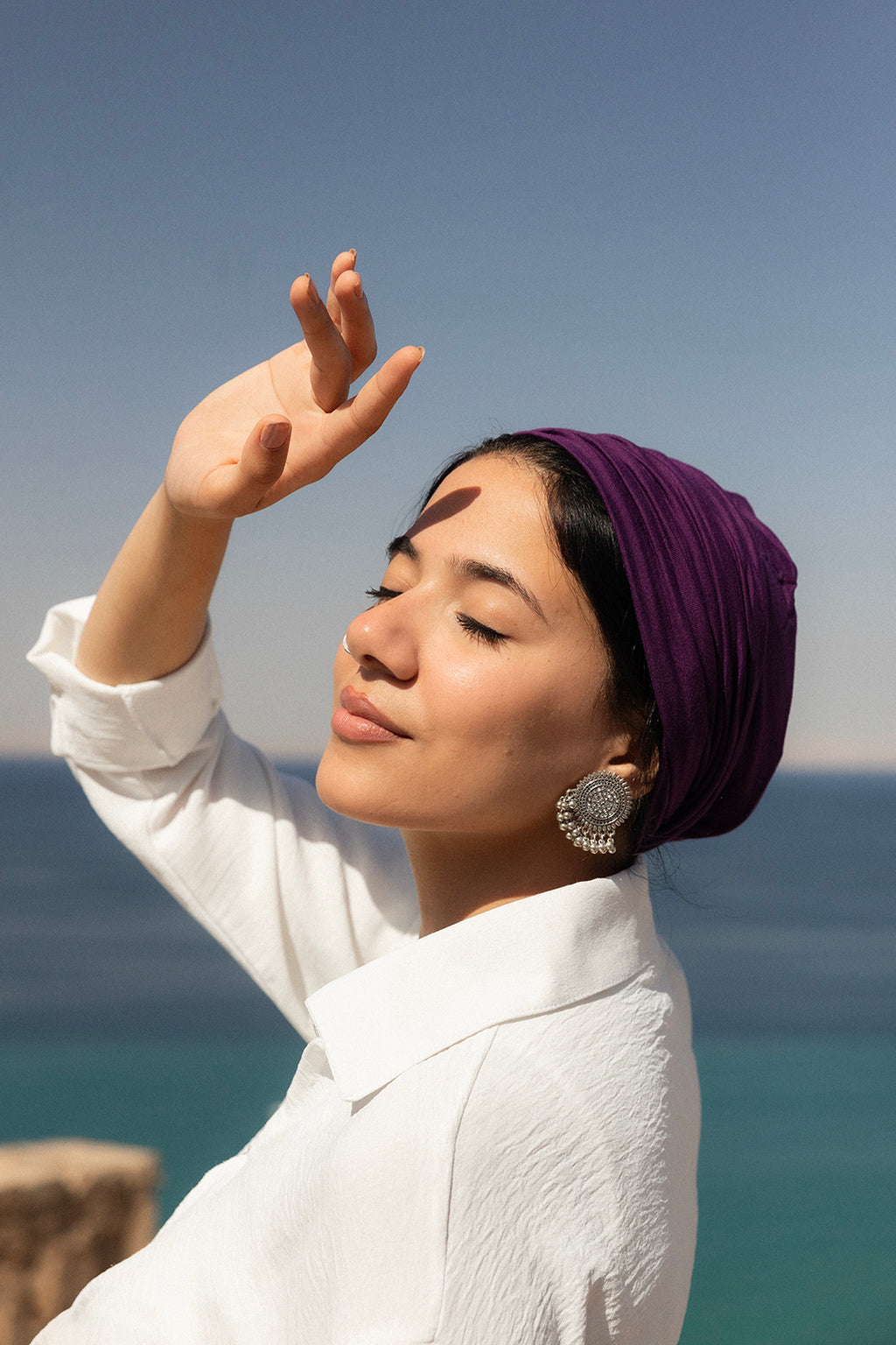 Purple “cotton “ turban