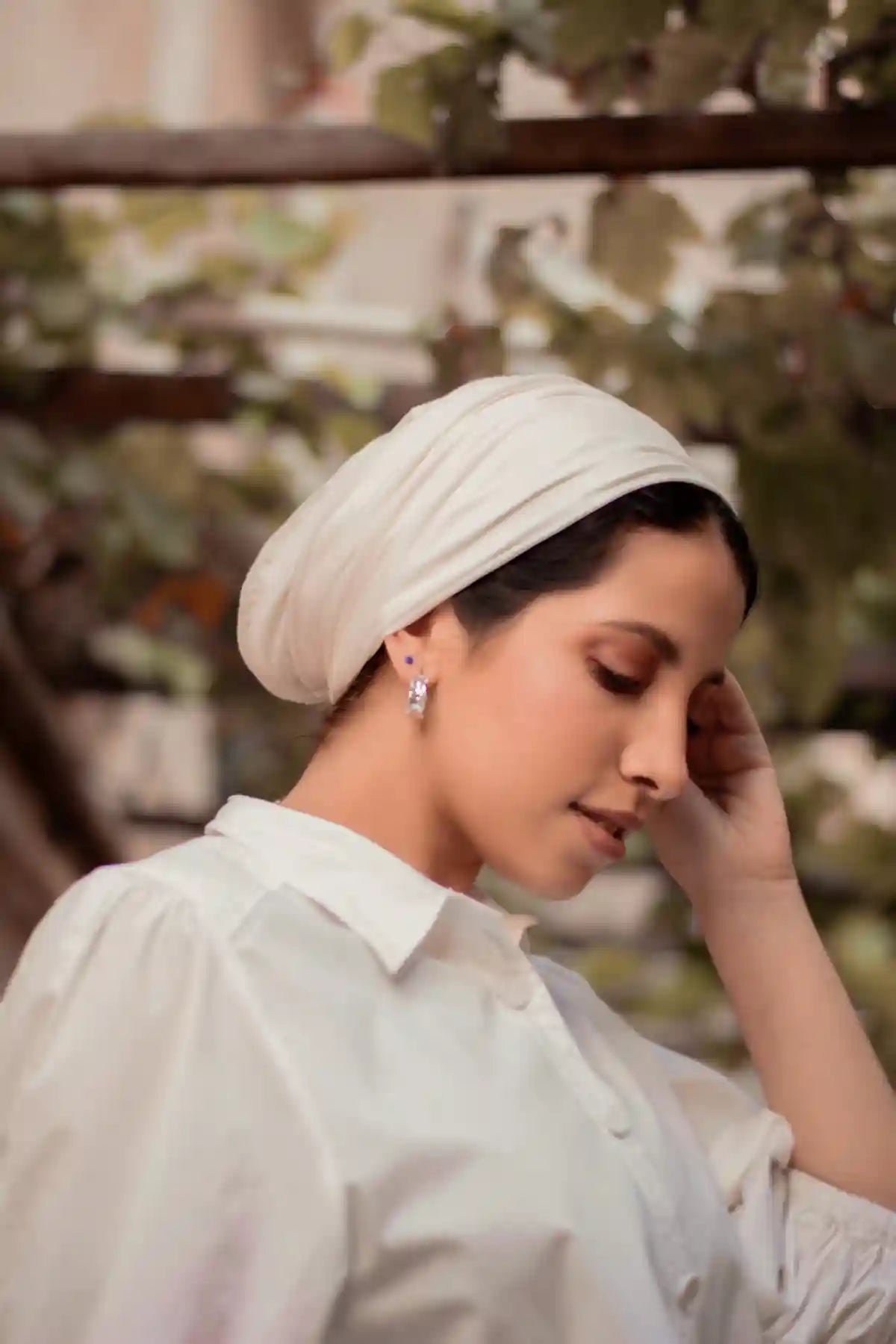 Offwhite “cotton “turban