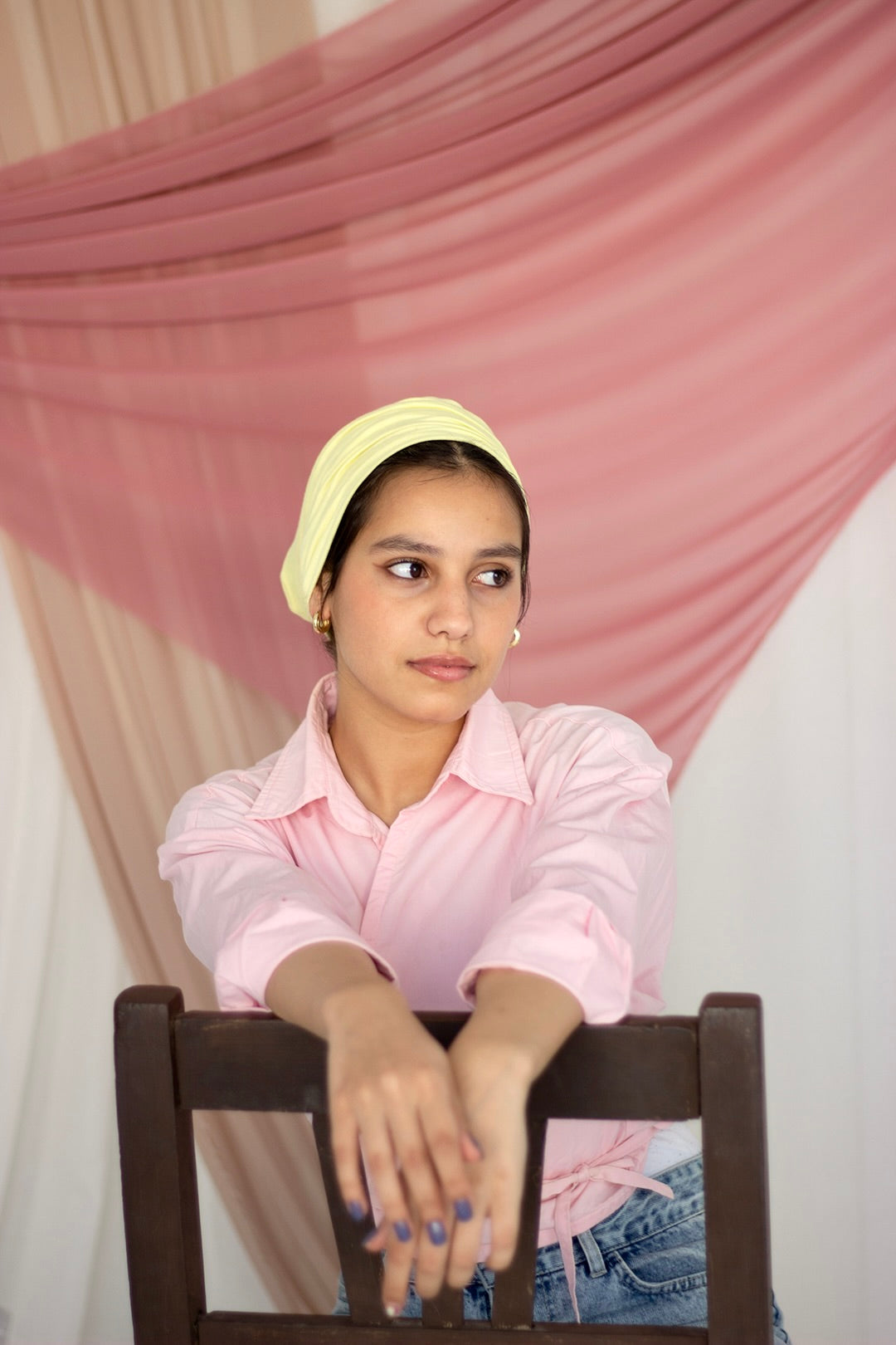 Yellow “cotton” turban