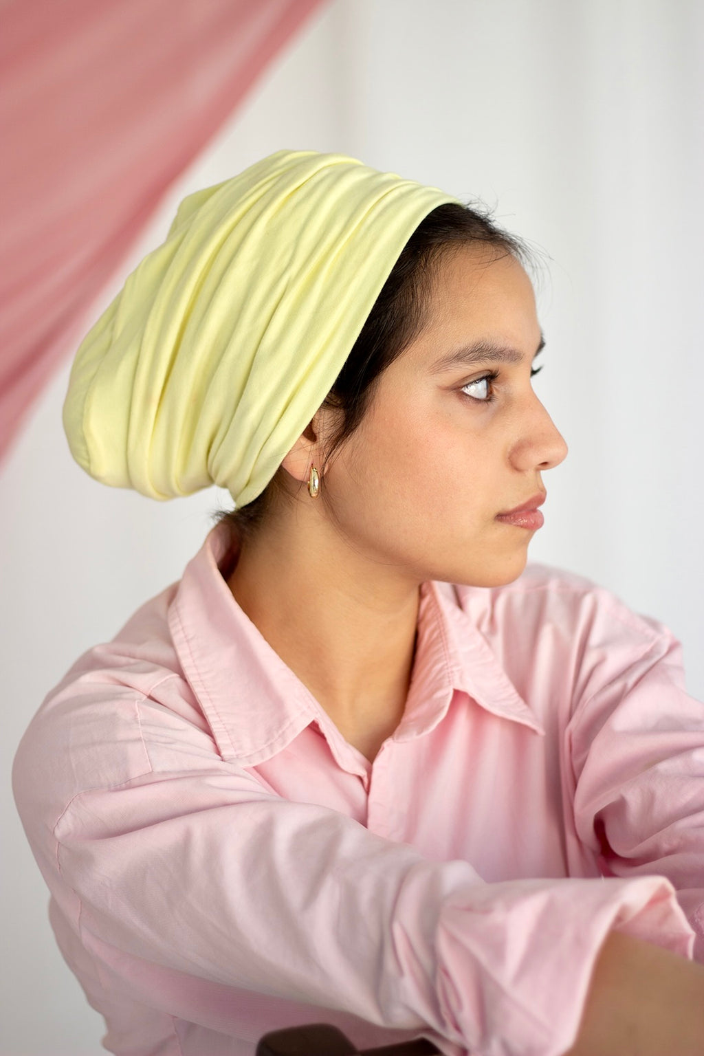 Yellow “cotton” turban